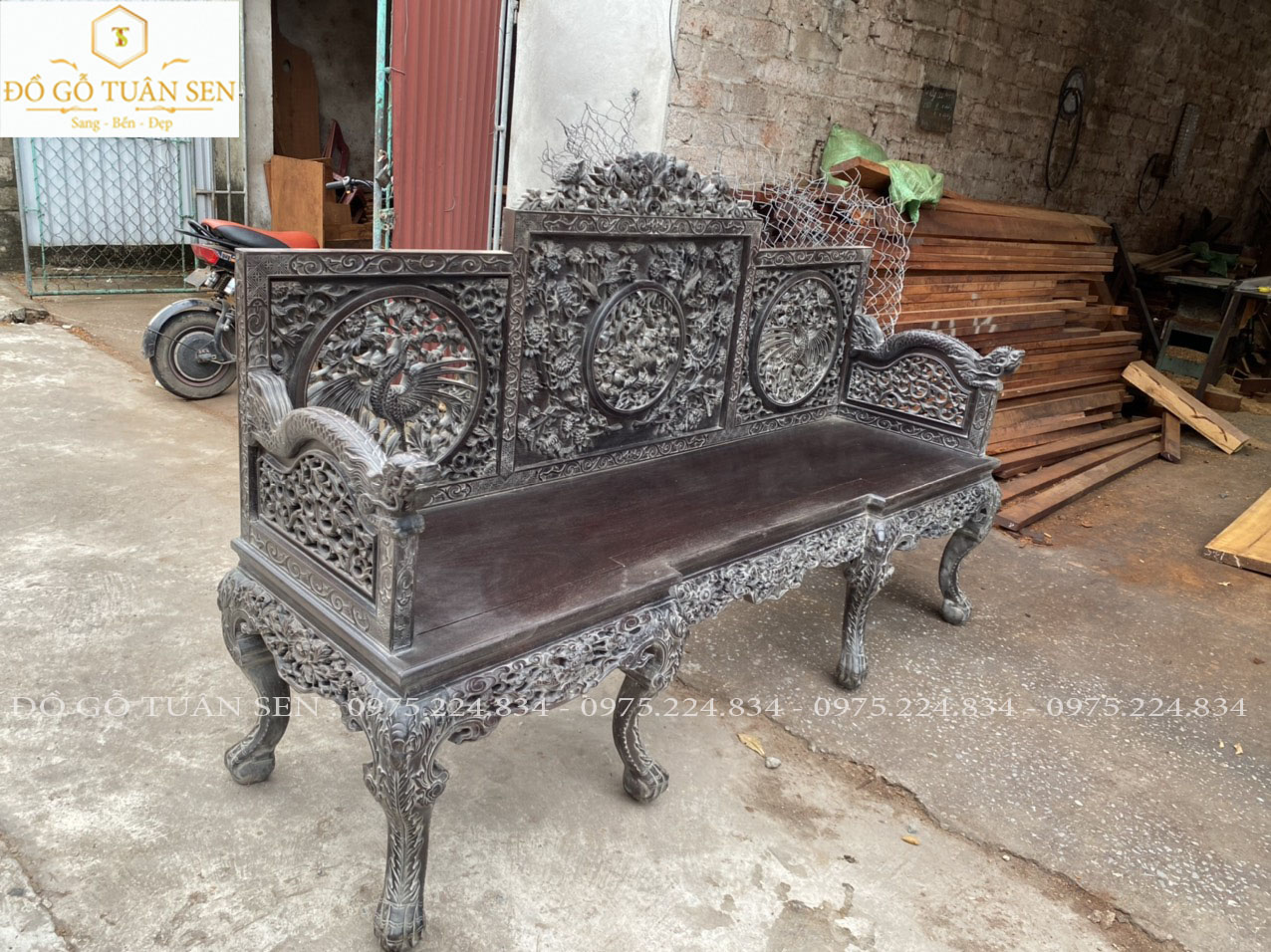 Thông tin kích thước Bộ bàn ghế trường kỷ huế dáng đẹp nhất hiện nay 